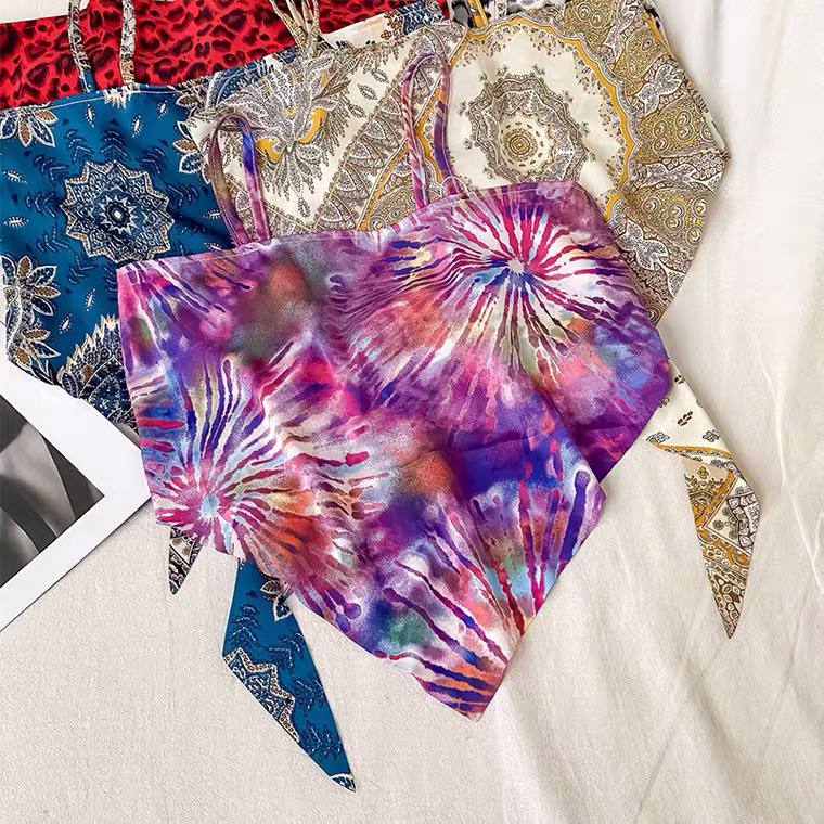 American Small Suspenders Women’s Summer New Cashew Flower