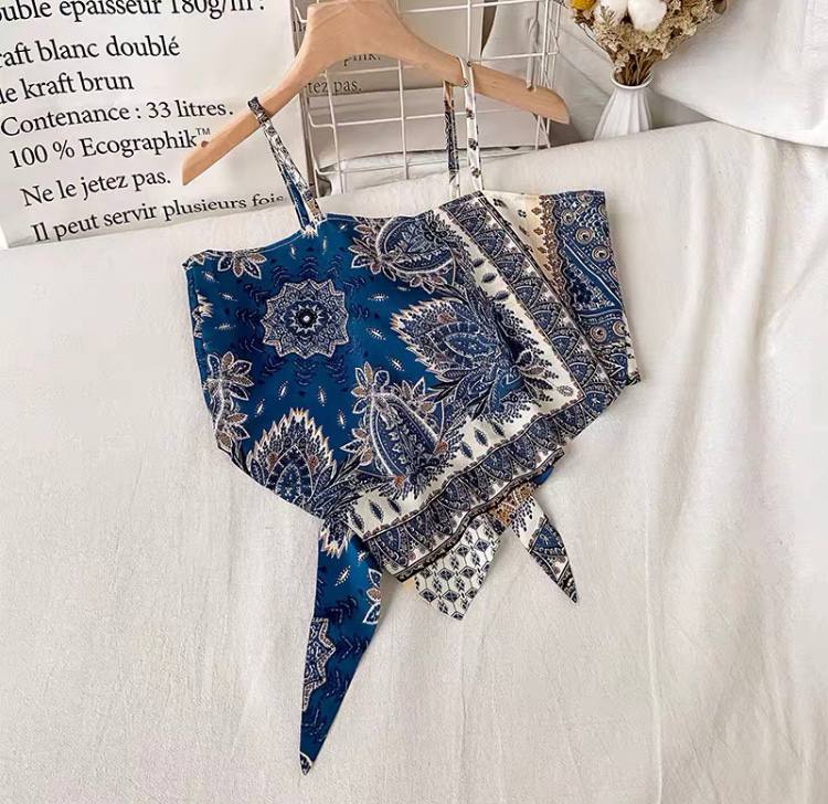 American Small Suspenders Women’s Summer New Cashew Flower