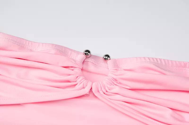 Sexy Backless Elegant Strapless Mini Dress Outfits For Women Sleeveless Summer Club Party Dresses Cut-out