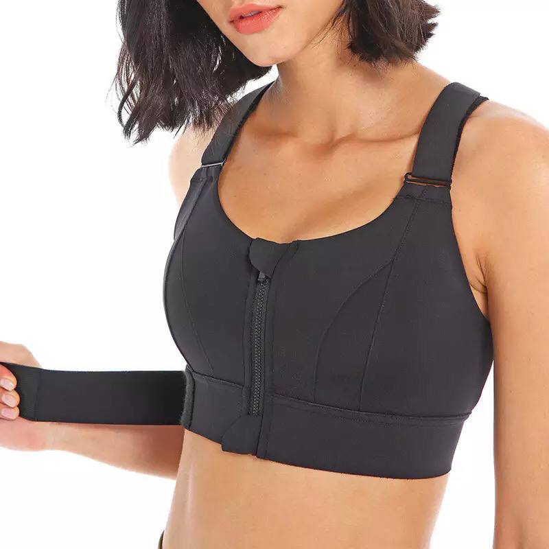 Sports Bras For Women Active Bra Yoga Vest Front Zipper Adjustable Lingerie Gym Workout Shockproof Athletic Brassiere