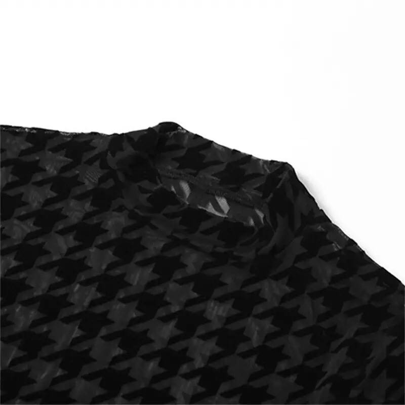 Long Sleeve Crop Top Straight Pants 2 Pieces Matching Set 2022 Evening Party Sexy Slim