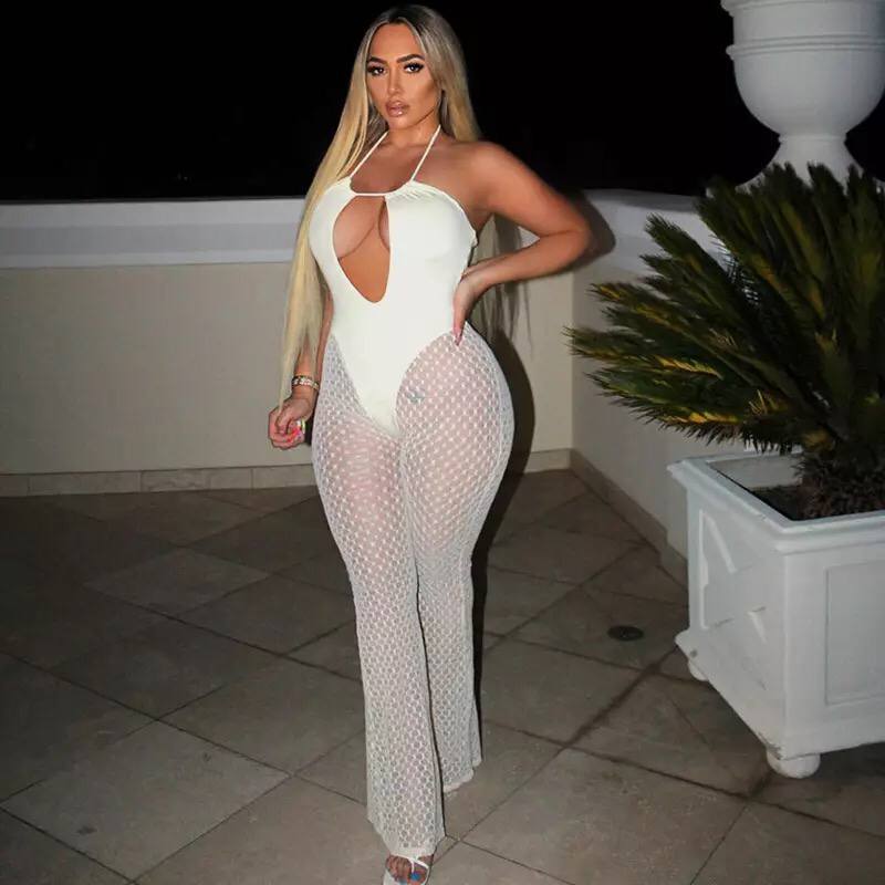 Women’s Drawstring Backless Sexy Jumpsuit
