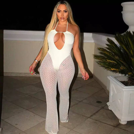 Women’s Drawstring Backless Sexy Jumpsuit