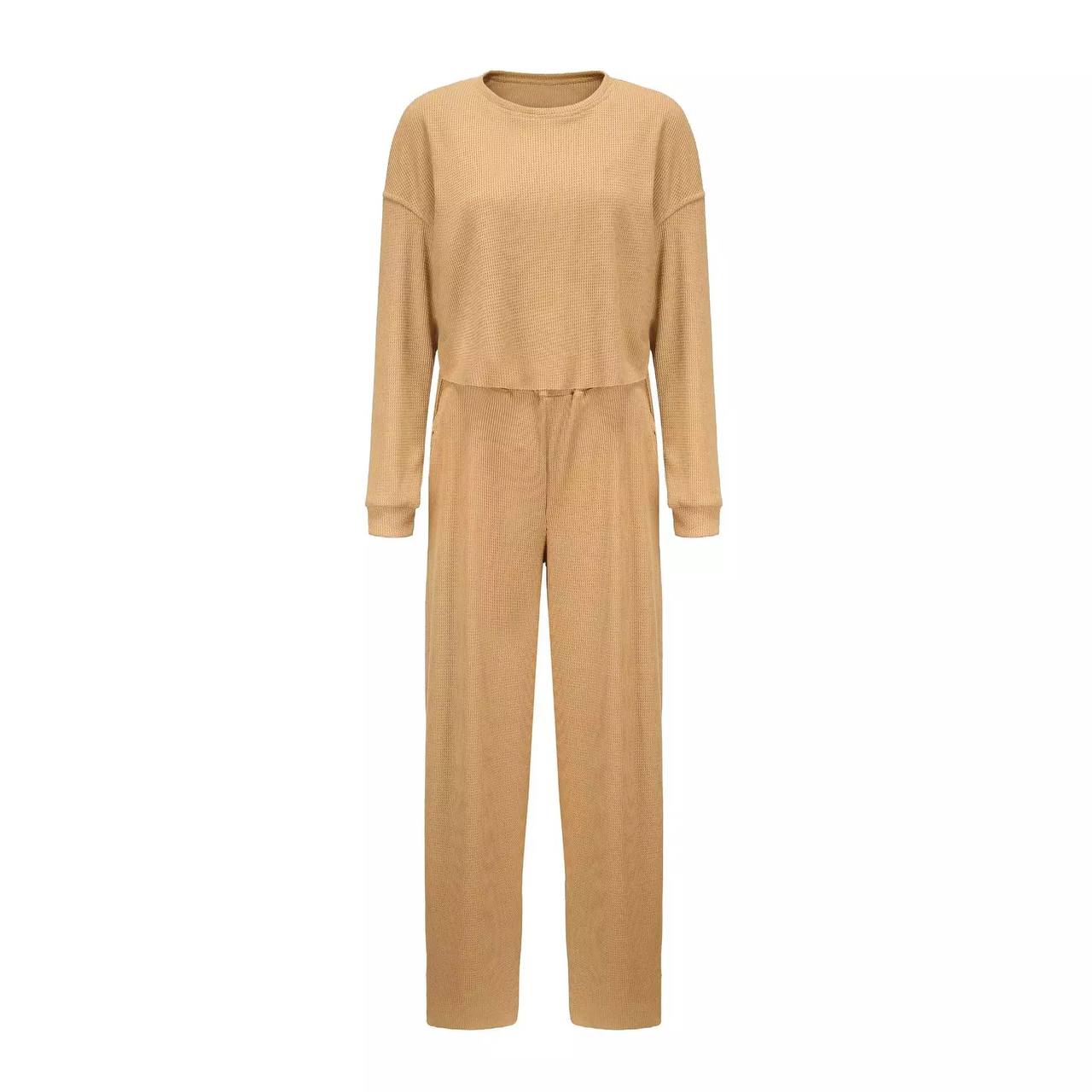 Autumn And Winter Casual Tracksuit Sets Fitness Long Sleeve Top With Sweatpants Slim