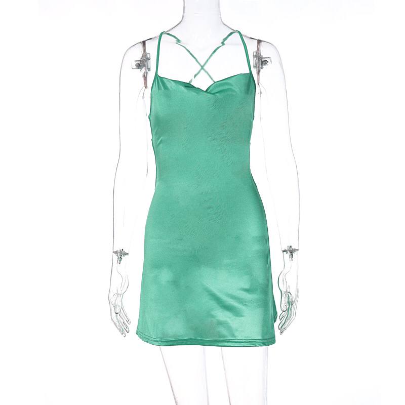 2022 backless suspender Sexy Hip Women’s Stain Party Casual Dresses