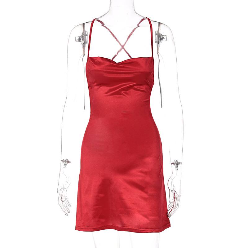 2022 backless suspender Sexy Hip Women’s Stain Party Casual Dresses