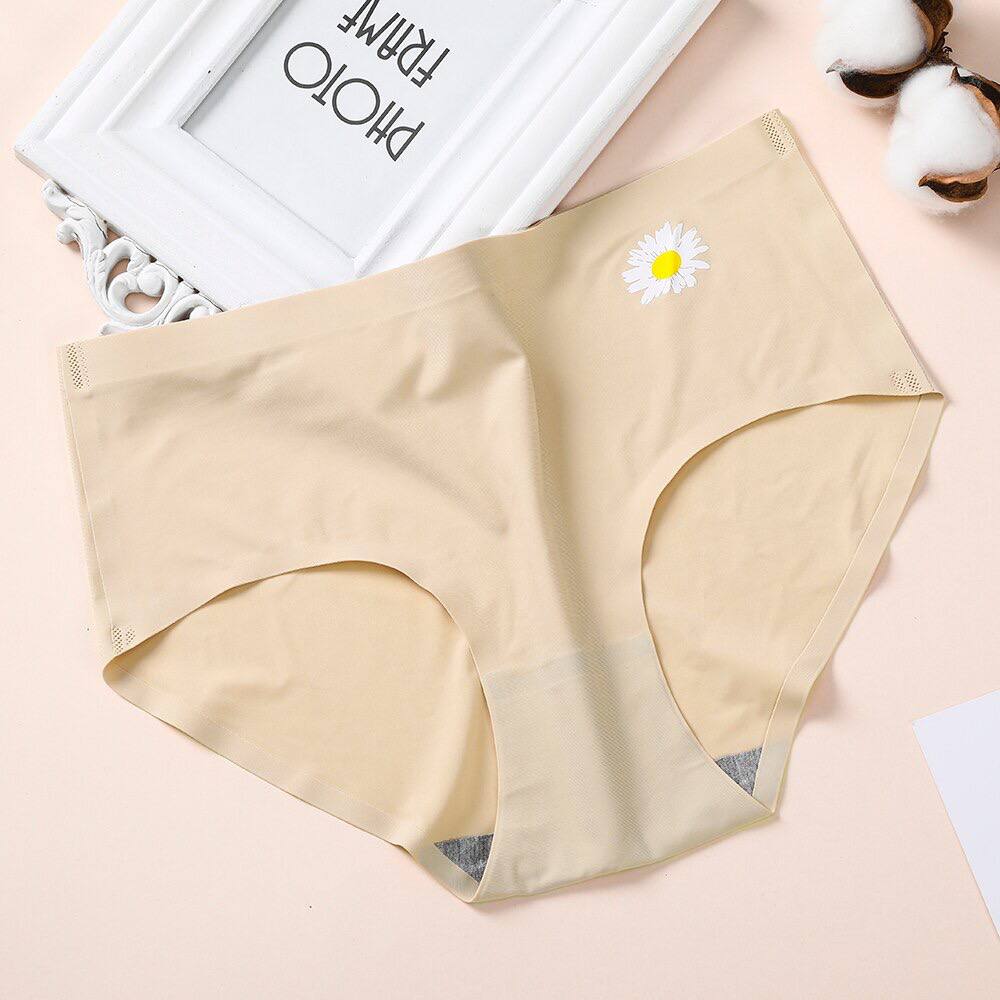 Cute Anti-Bacterial Women Briefs Mid-waist Ladies Panty Sexy Breathable Girl Underwear Seamless Cotton Women's Panties